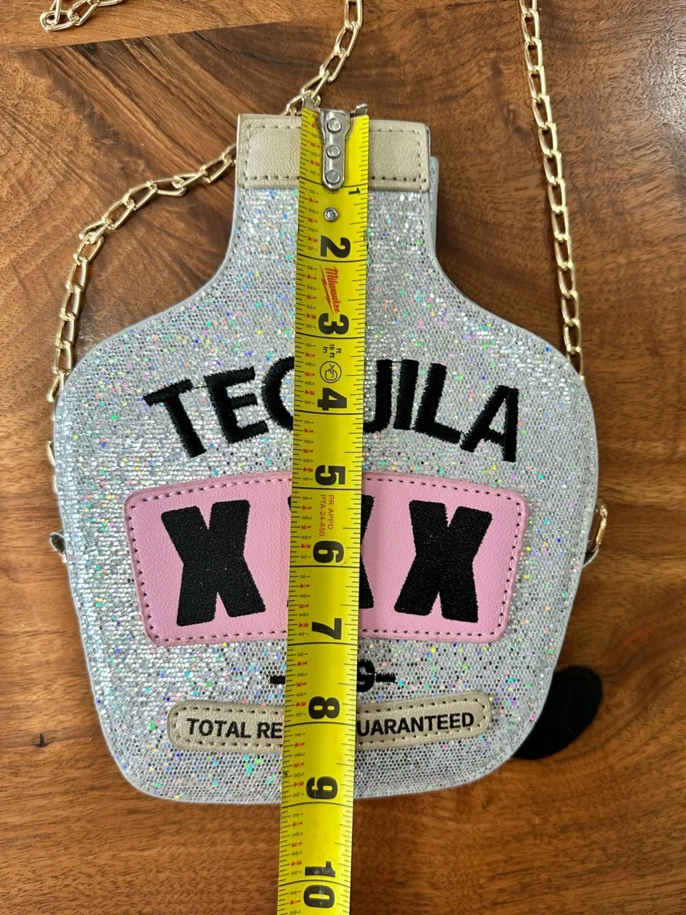 Glitter Tequila Bottle Crossbody Bag - Picture 3 of 7
